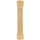 6" Square x 42" Large Fluted Post Species: White Birch 