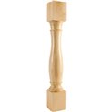 6" x 6" x 42" Turned Wood Post 