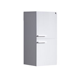 Fresca White Bathroom Linen Side Cabinet w/ 2 Storage Areas