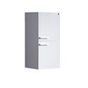 Fresca White Bathroom Linen Side Cabinet w/ 2 Storage Areas