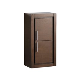 Fresca Wenge Brown Bathroom Linen Side Cabinet w/ 2 Doors