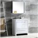 Fresca Allier 30" White Modern Bathroom Vanity w/ Mirror