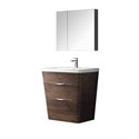 Fresca Milano 32" Rosewood Modern Bathroom Vanity w/ Medicine Cabinet