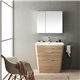 Fresca Milano 32" White Oak Modern Bathroom Vanity w/ Medicine Cabinet