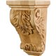 3" x 2-1/2" x 5" Small Acanthus Wood Corbel 