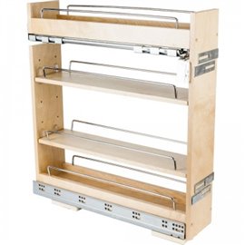 5" Base cabinet pullout with premium soft-close undermount s