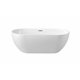 59" Soaking Freestanding Tub With Internal Drain