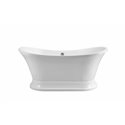 60" Soaking Freestanding Tub With External Drain