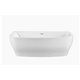 65" Soaking Wall Adjacent Apron Tub With Internal Drain