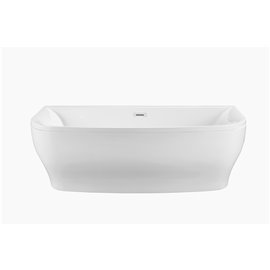 65" Soaking Wall Adjacent Apron Tub With Internal Drain