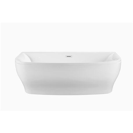 65" Soaking Wall Adjacent Apron Tub With Internal Drain
