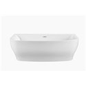 65" Soaking Wall Adjacent Apron Tub With Internal Drain