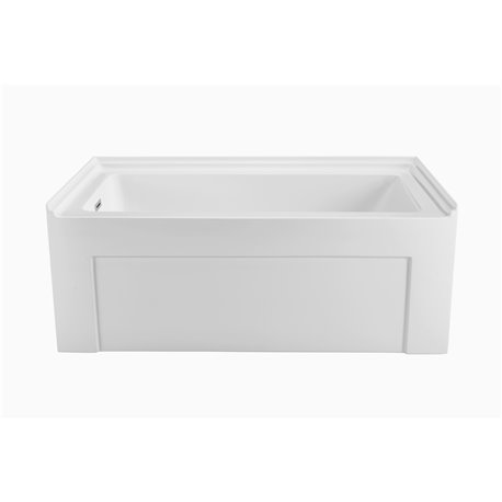 60" Soaking Alcove Apron Tub With Internal Drain