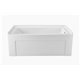 60" Soaking Alcove Apron Tub With Internal Drain