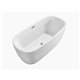 59" Soaking Freestanding Tub With Internal Drain