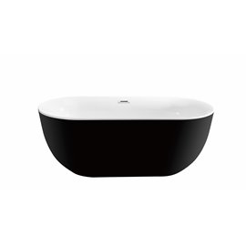 59" Soaking Freestanding Tub With Internal Drain