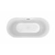 59" Soaking Freestanding Tub With Internal Drain