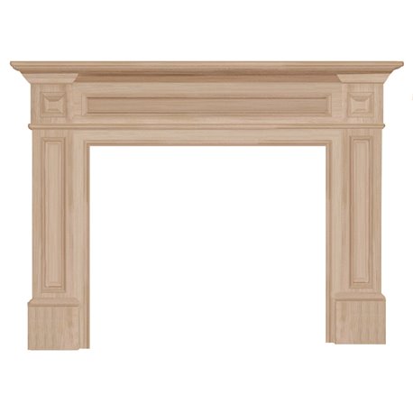 50" Classique Unfinished Wood mantel. Available Unfinished only. Paint and stain grade.