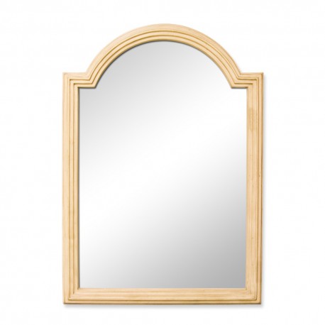 MIR028 Buttercream reed-frame mirror 