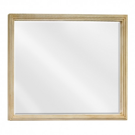 MIR028-48 Large Buttercream reed-frame mirror 