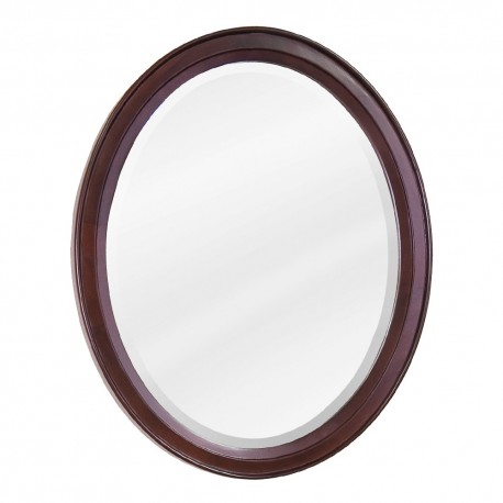 MIR067 Mahogany oval mirror 