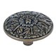 Small Round Hammered Knob - Burnished Bronze