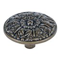 Small Round Hammered Knob - Burnished Bronze