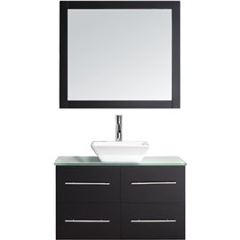 Marsala 35" Single Bathroom Vanity Cabinet Set in Espresso