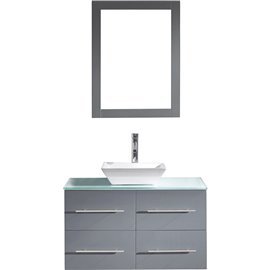 Marsala 35" Single Bathroom Vanity Cabinet Set in Grey