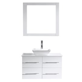 Marsala 35" Single Bathroom Vanity Cabinet Set in White