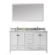 Caroline Avenue 60" Double Bathroom Vanity Cabinet Set in White