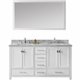 Caroline Avenue 60" Double Bathroom Vanity Cabinet Set in White
