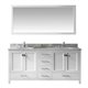 Caroline Avenue 72" Double Bathroom Vanity Cabinet Set in White