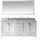 Caroline Avenue 72" Double Bathroom Vanity Cabinet Set in White