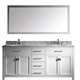 Caroline 72" Double Bathroom Vanity Cabinet Set in White