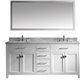 Caroline 72" Double Bathroom Vanity Cabinet Set in White