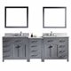Caroline Parkway 93" Double Bathroom Vanity Cabinet Set in Grey