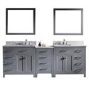 Caroline Parkway 93" Double Bathroom Vanity Cabinet Set in Grey