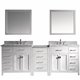 Caroline Parkway 93" Double Bathroom Vanity Cabinet Set in White