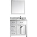 Caroline Parkway 36" Single Bathroom Vanity Cabinet Set in White