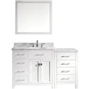 Caroline Parkway 57" Single Bathroom Vanity Cabinet Set in White