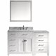 Caroline Parkway 57" Single Bathroom Vanity Cabinet Set in White