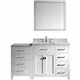 Caroline Parkway 57" Single Bathroom Vanity Cabinet Set in White