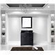 Elise 36" Single Bathroom Vanity in Espresso with Black Galaxy Granite Top and Square Sink with Mirror