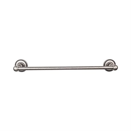 Edwardian Bath 24" Single Towel Bar Antique Pewter Beaded Backplate