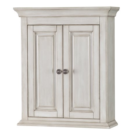 Wall Cabinet Antique White, White Wooden Bathroom Wall Cabinet