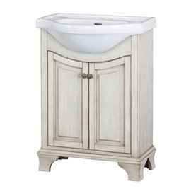 CORSICANA 26" EURO VANITY COMBO - Antique White Finish