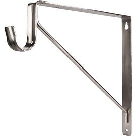 Shelf & Rod Support Bracket. Finish: Satin Nickel. 10-3/4"