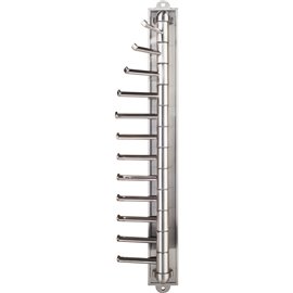 Cascading tie rack. Screw mounted tie/scarf rack. Holds 12 