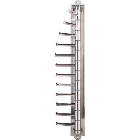 Cascading tie rack. Screw mounted tie/scarf rack. Holds 12 
